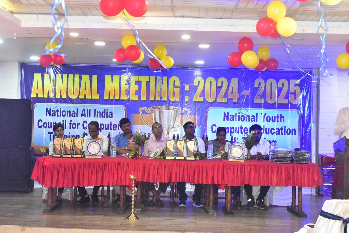 Guests and award displays on the NYCET annual programme stage